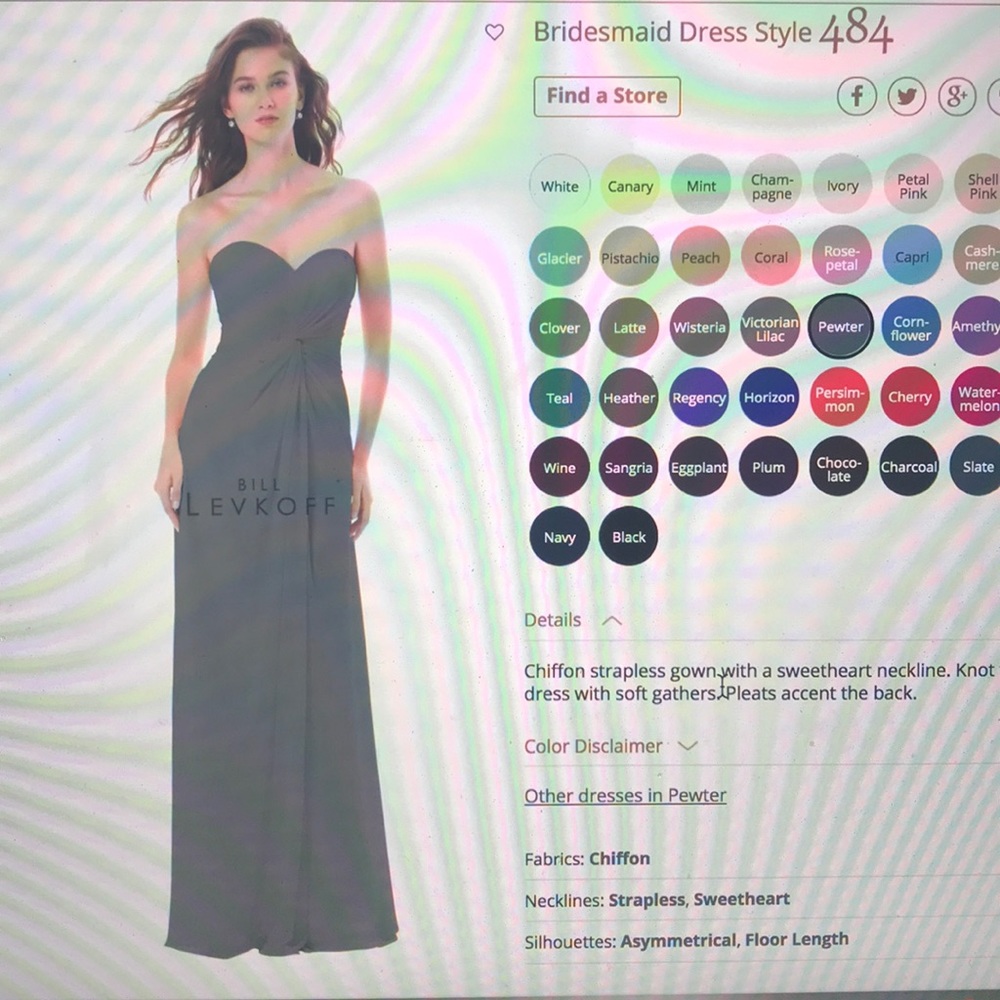 GRAY/PEWTER Bridesmaid Dress